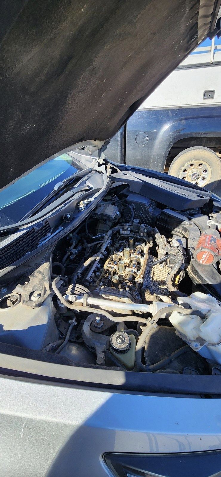Las Vegas mobile mechanic working on an engine that will not start